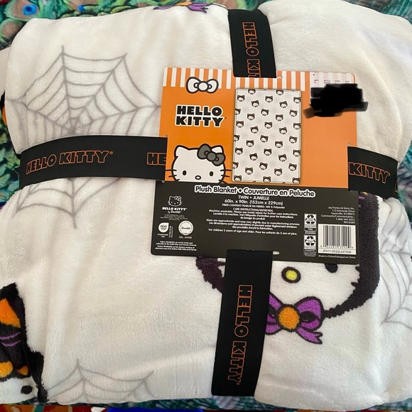Hello Kitty Black Cat Halloween Blanket